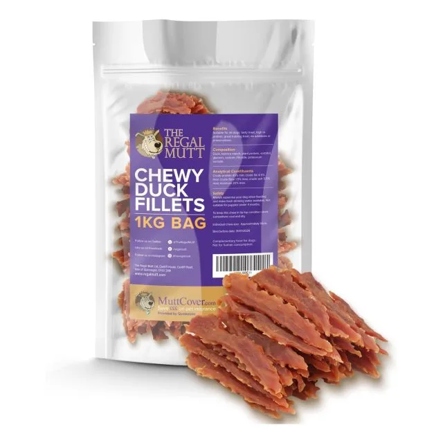 Chewy Duck Fillets - 1kg Bag