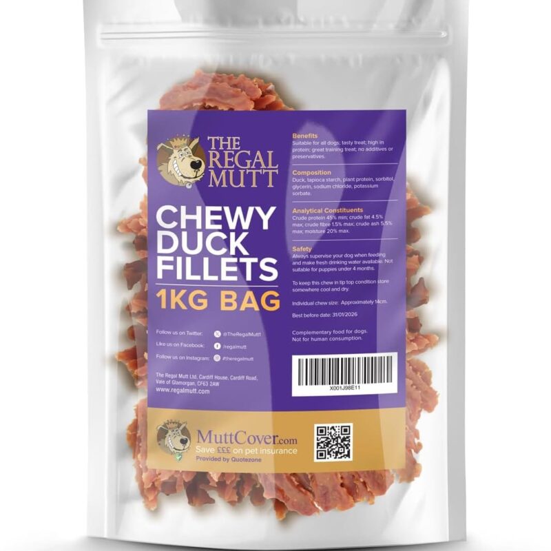 Chewy Duck Fillets - 1kg Bag - Image 8