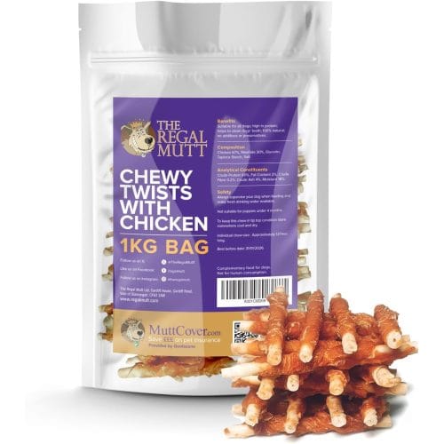 Chewy Twists with Chicken - 1kg Bag