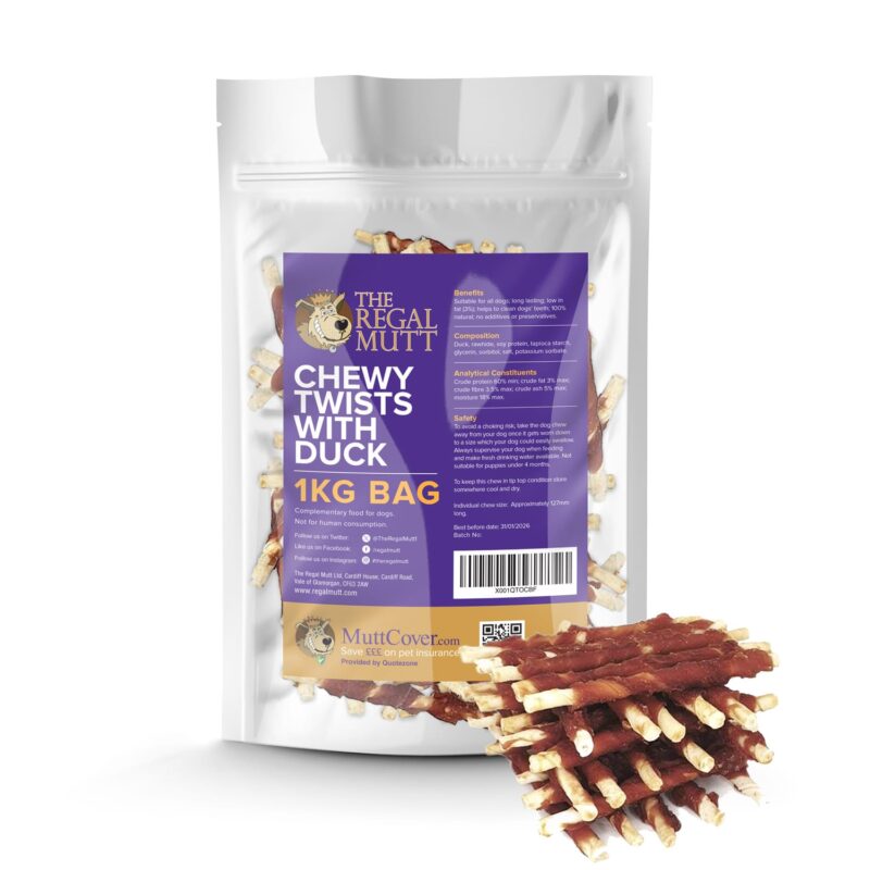Chewy Twists with Duck - 1kg Bag