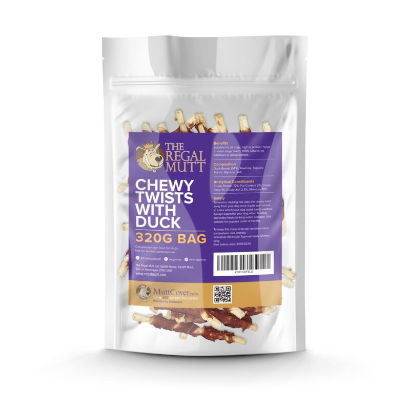 Chewy Twists with Duck - 320g Bag - Image 7