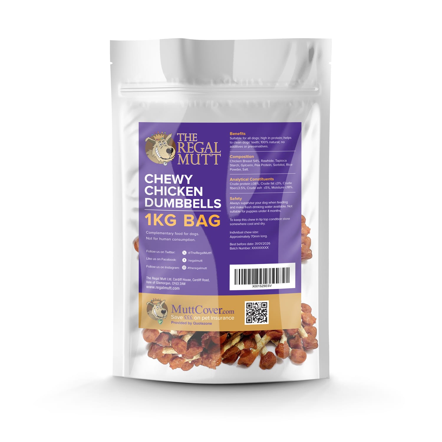 Chicken Dumbbells – 1kg Bag - Image 7