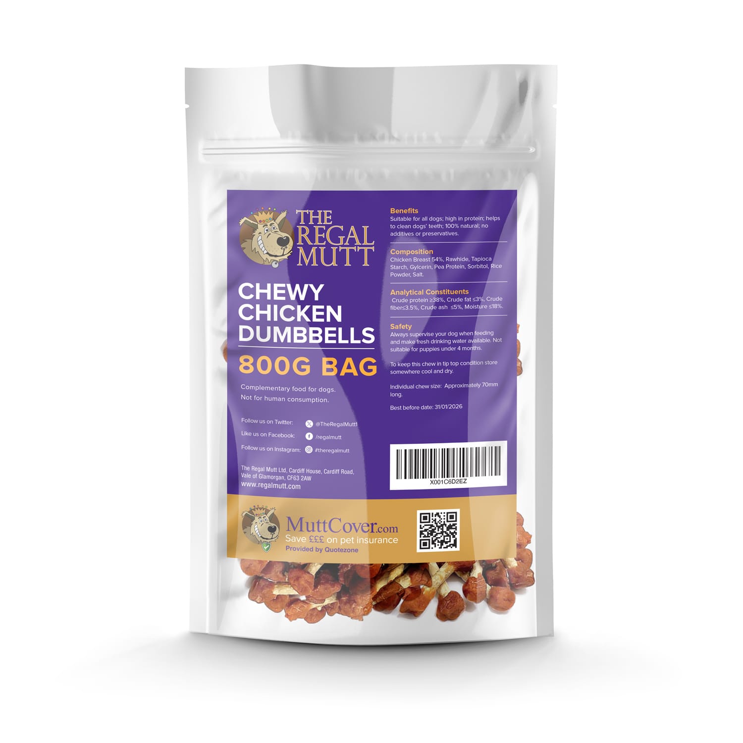 Chicken Dumbbells – 800g Bag - Image 7