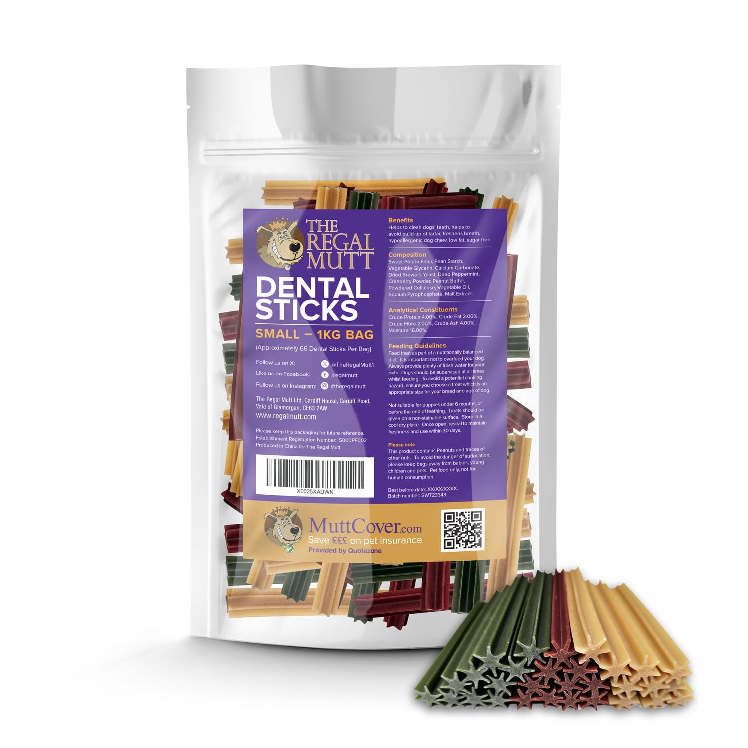 Dental Sticks - Small - 1kg Bag