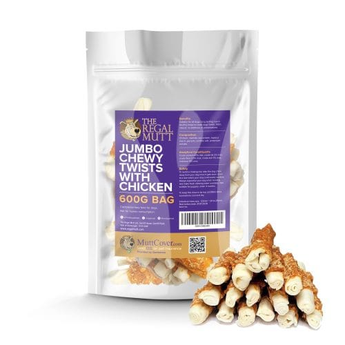 Jumbo Chewy Twists with Chicken - 600g Bag