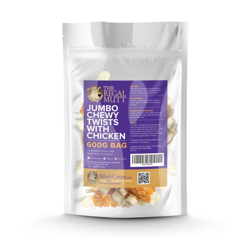 Chewy Jumbo Twists with Chicken - 600g Bag - Image 7