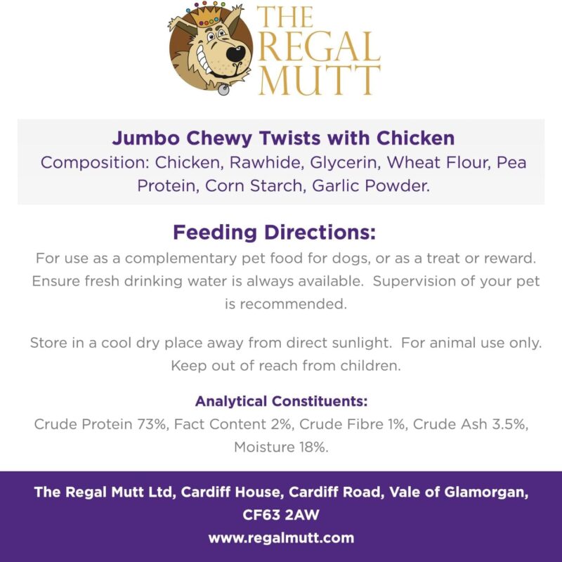 Chewy Jumbo Twists with Chicken - 600g Bag - Image 5