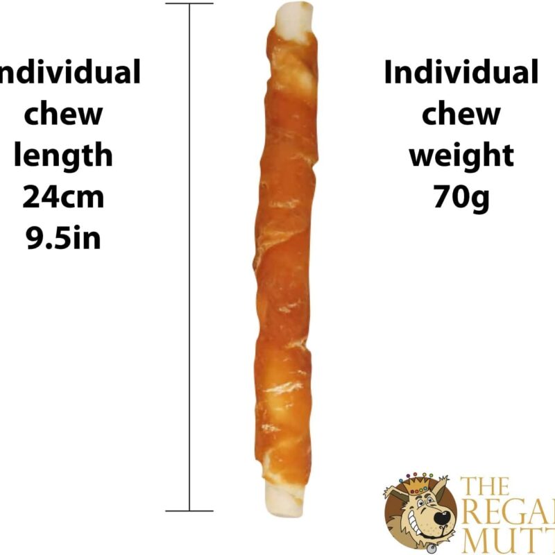 Mega Chewy Twists with Chicken – Bag of 18 (1.25kg) - Image 3