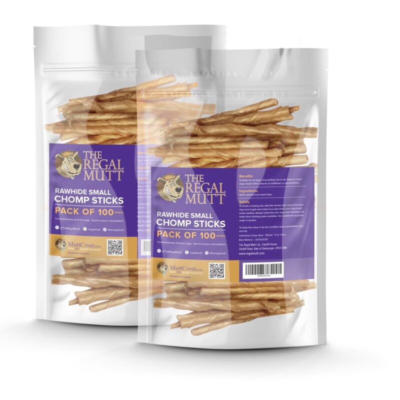 Rawhide Chomp Sticks – Pack of 100 (2 Bags) - Image 7