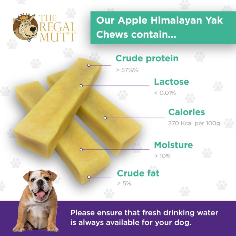Himalayan Yak Chews - Apple Flavour – Extra Large - Bag of 3 - Image 4