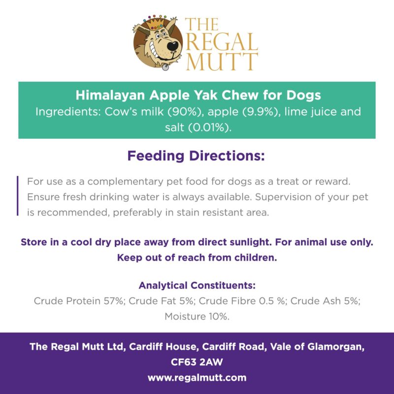 Himalayan Yak Chews - Apple Flavour – Extra Large - Bag of 3 - Image 6