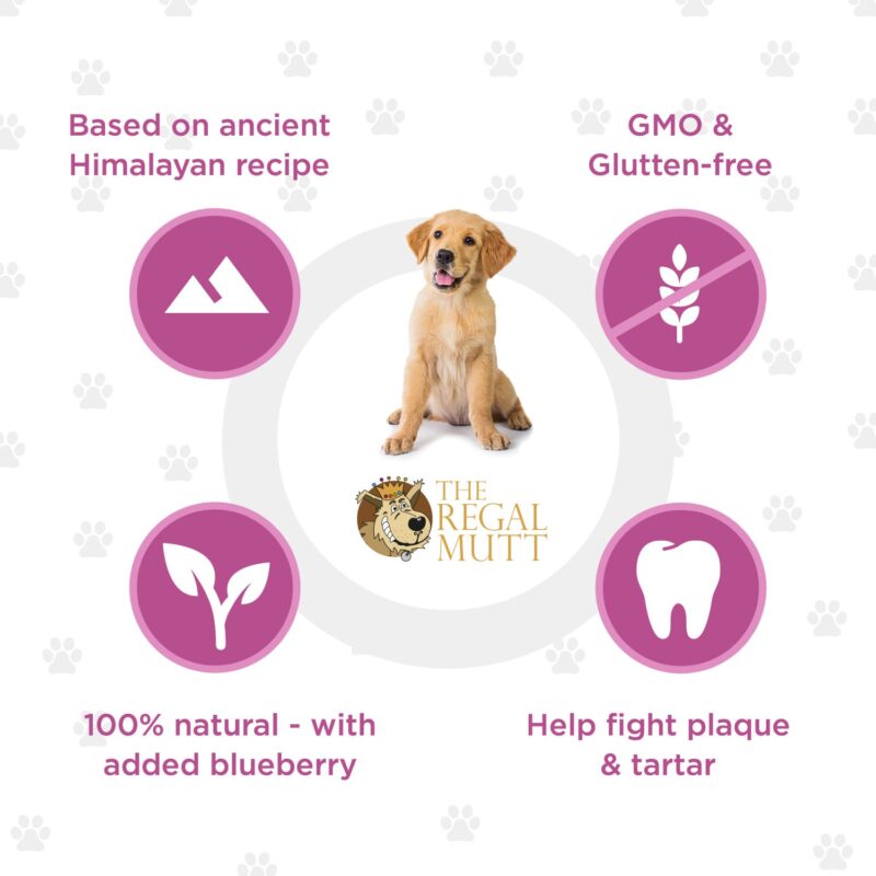 Himalayan Yak Chews - Blueberry Flavour – Extra Large - Bag of 3 - Image 3