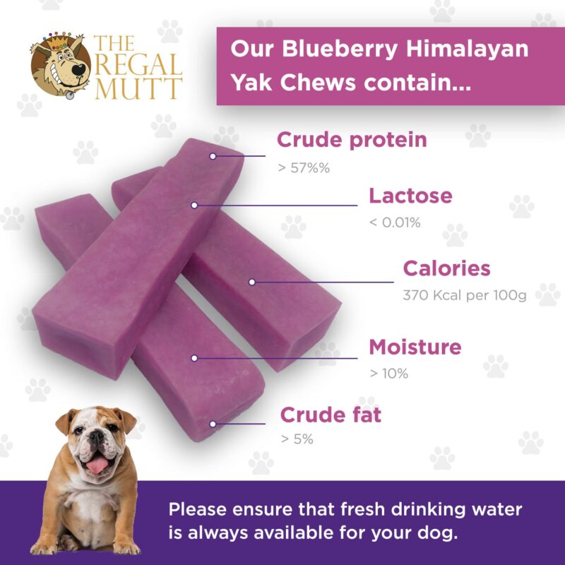Himalayan Yak Chews - Blueberry Flavour – Extra Large - Bag of 3 - Image 4