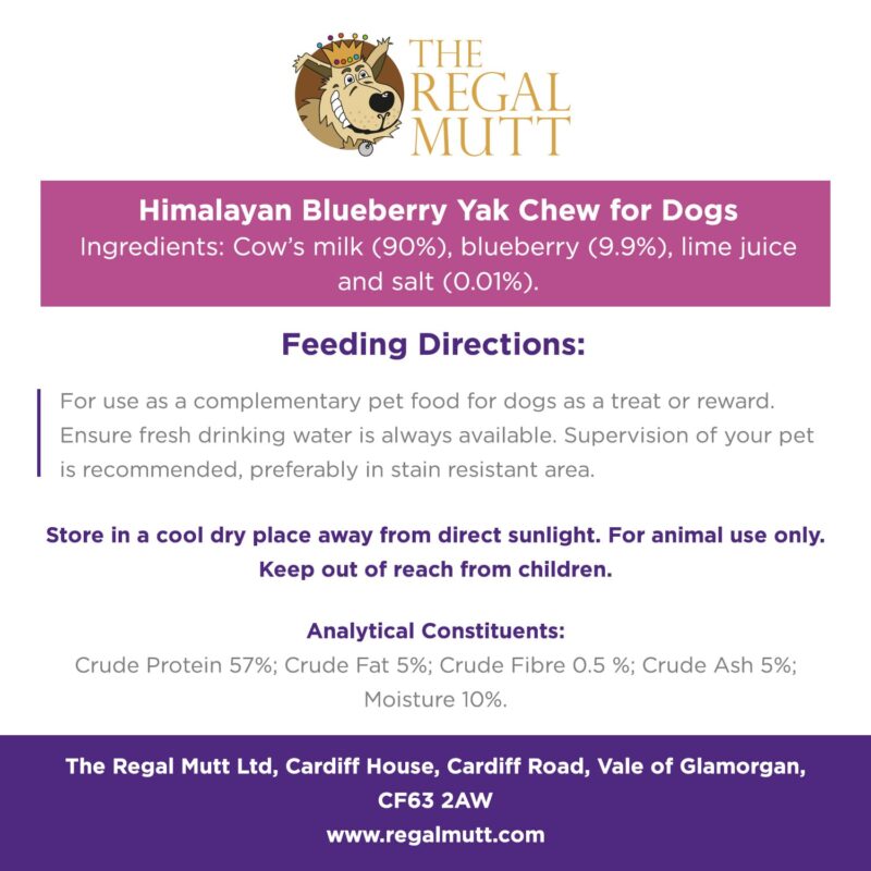 Himalayan Yak Chews - Blueberry Flavour – Extra Large - Bag of 3 - Image 6