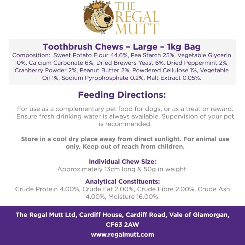 Toothbrush Chews - Large - 1kg Bag - Image 6