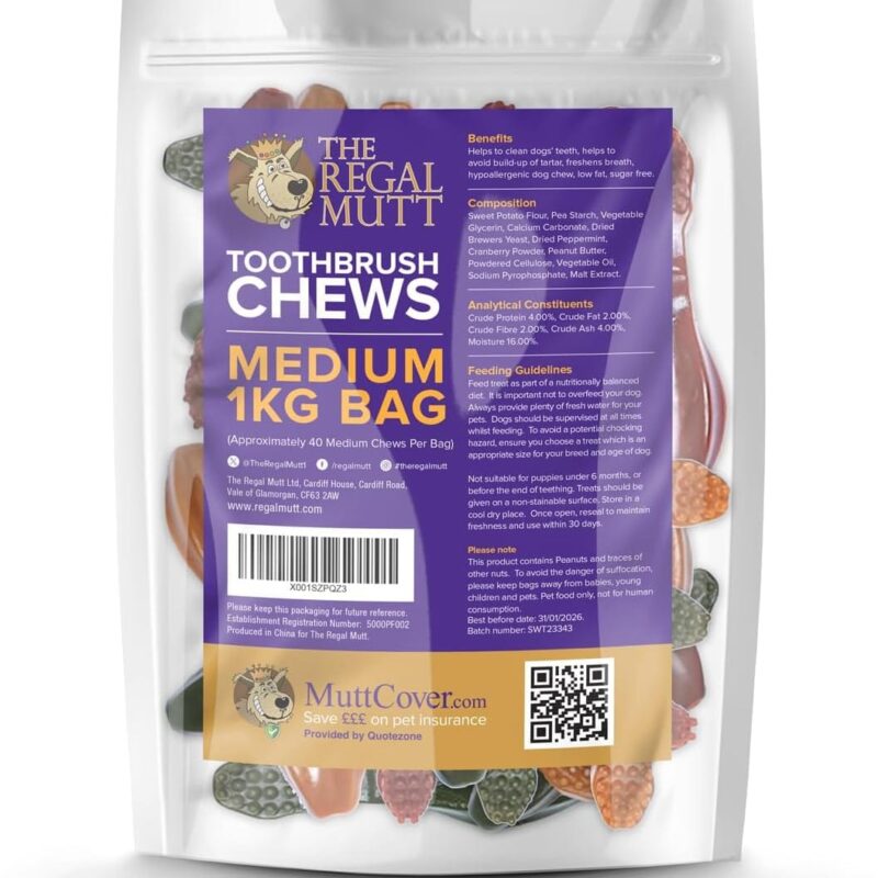 Toothbrush Chews - Medium - 1kg Bag - Image 8