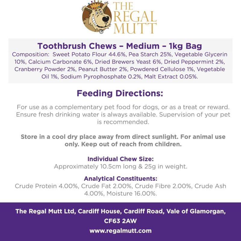 Toothbrush Chews - Medium - 1kg Bag - Image 6