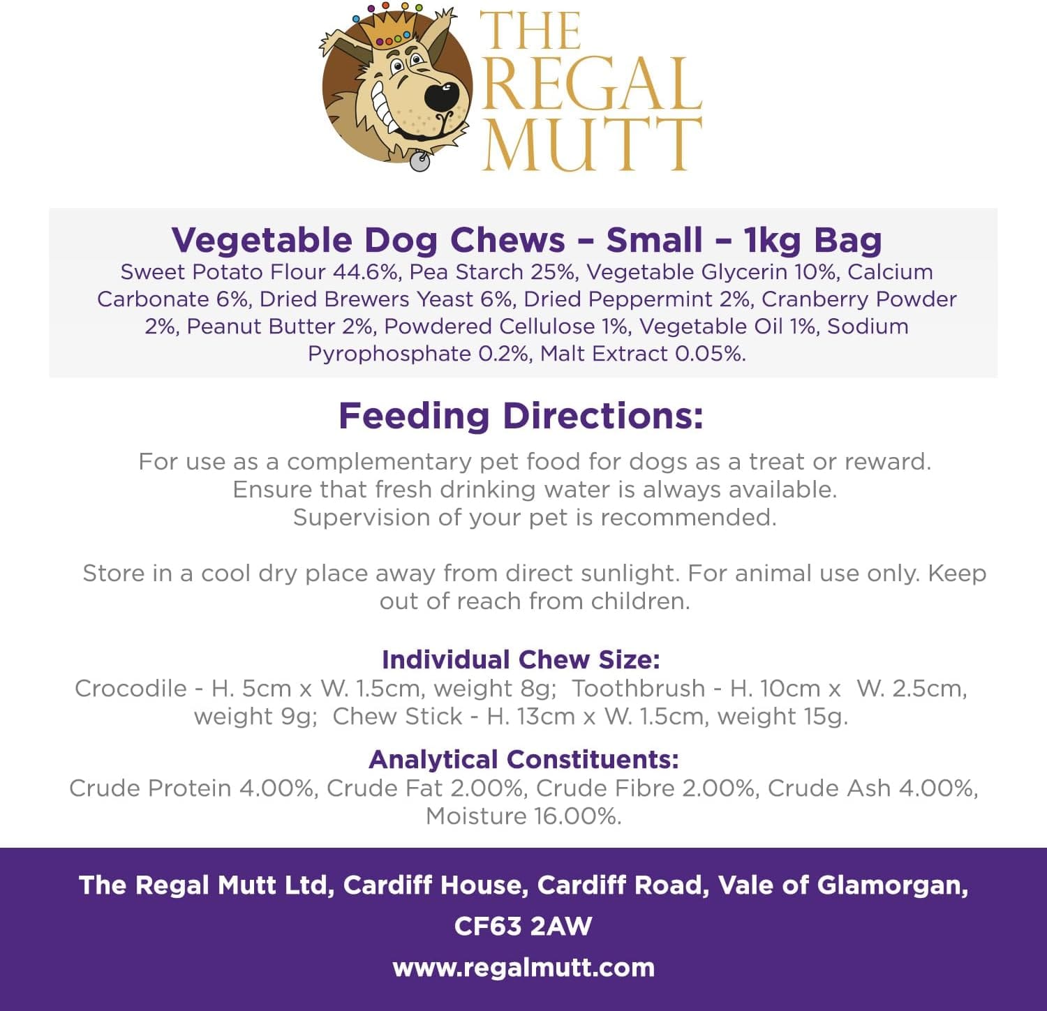 Vegetable Dog Chews - Mixed Shape Variety Pack - Small - 1kg Bag - Image 7