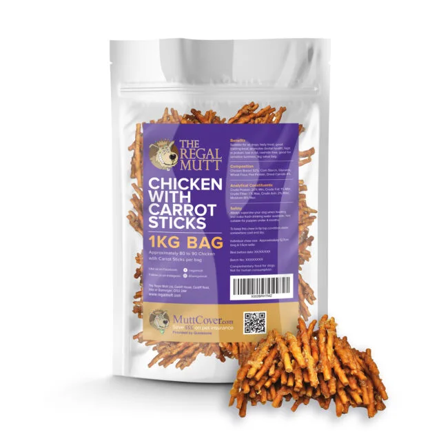 chicken and carrot sticks