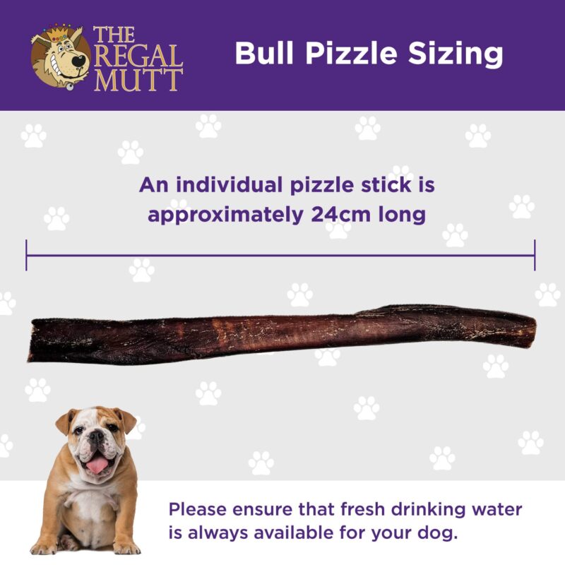 Bull Pizzles for Dogs - 24cm Long - Bag of 10 - Image 6