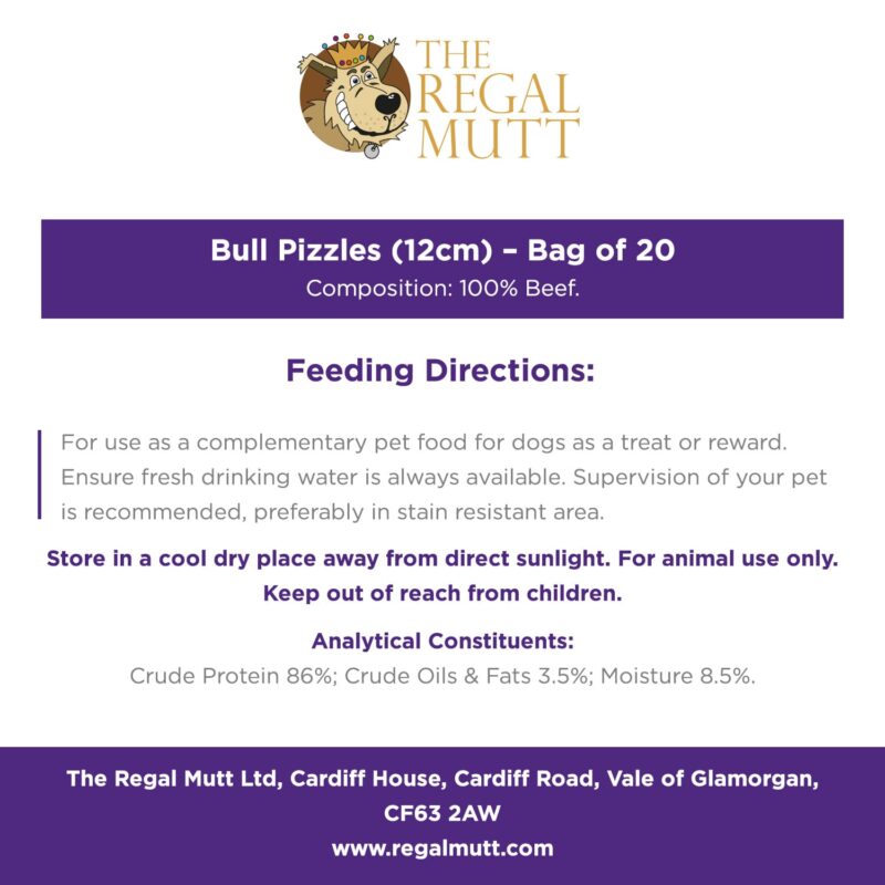 Bull Pizzles for Dogs - 12cm Long - Bag of 20 - Image 7