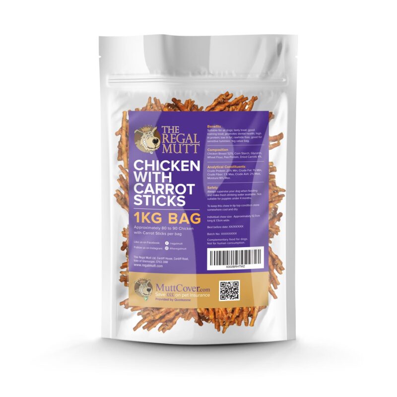 chicken and carrot sticks