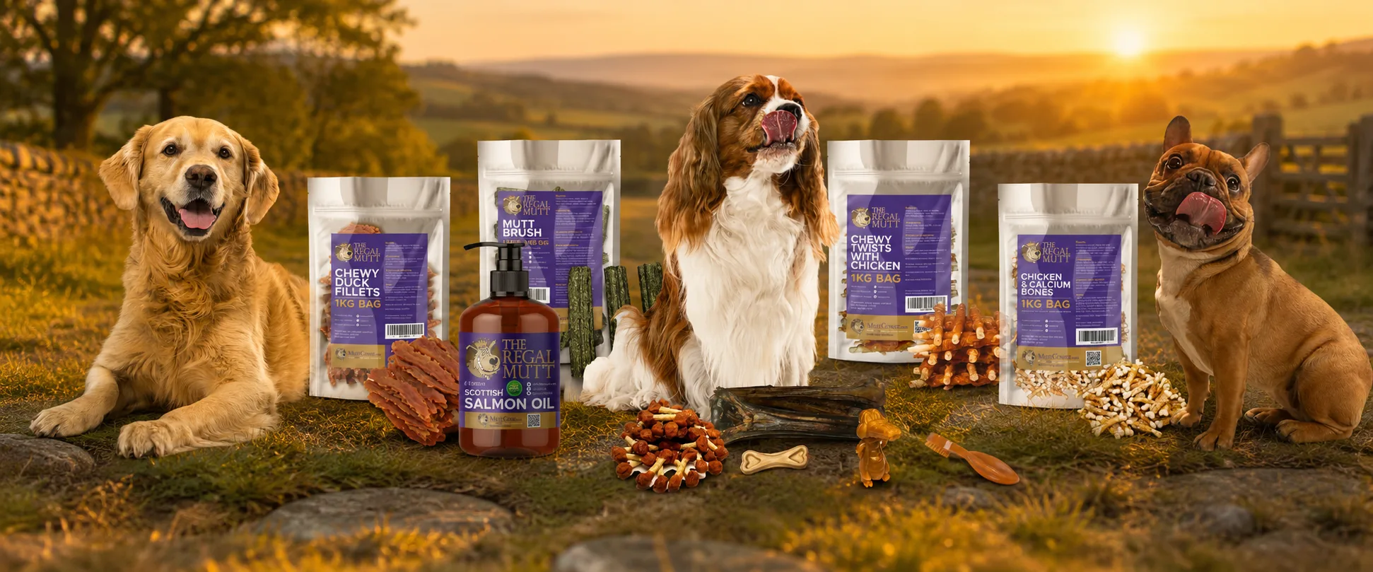 natural dog chews and treats banner